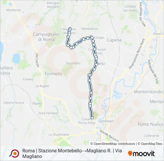 COTRAL Bus Line Map