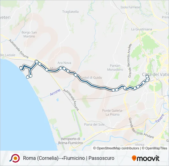 COTRAL Bus Line Map