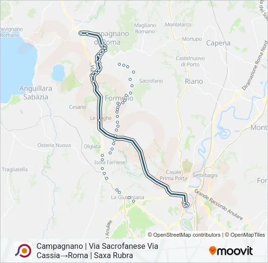 COTRAL Bus Line Map