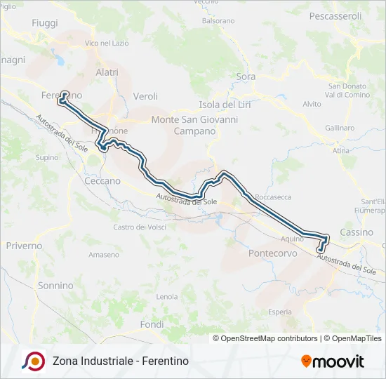 COTRAL Bus Line Map