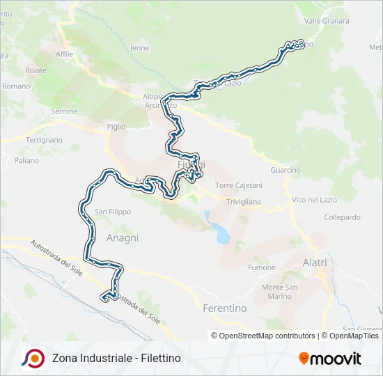 COTRAL Bus Line Map