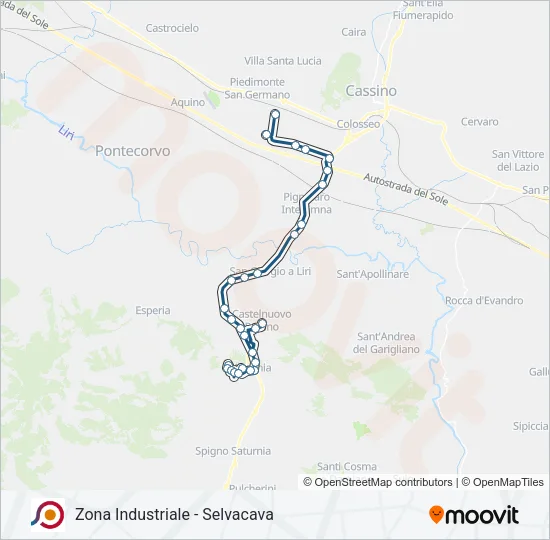COTRAL Bus Line Map