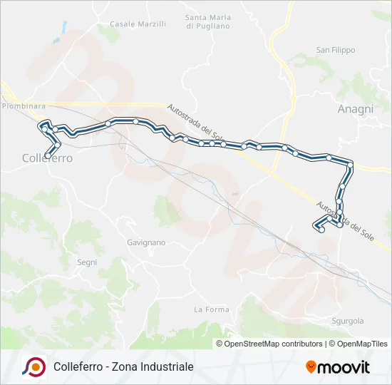 COTRAL Bus Line Map
