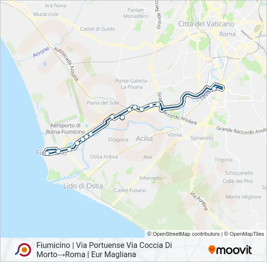 COTRAL Bus Line Map
