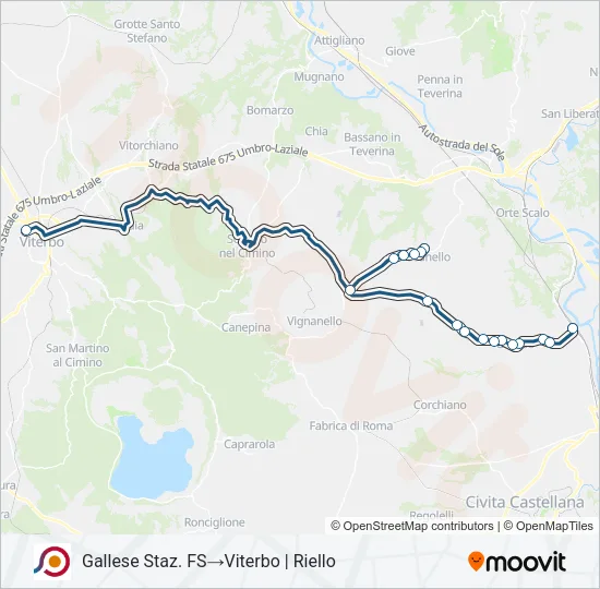 COTRAL Bus Line Map
