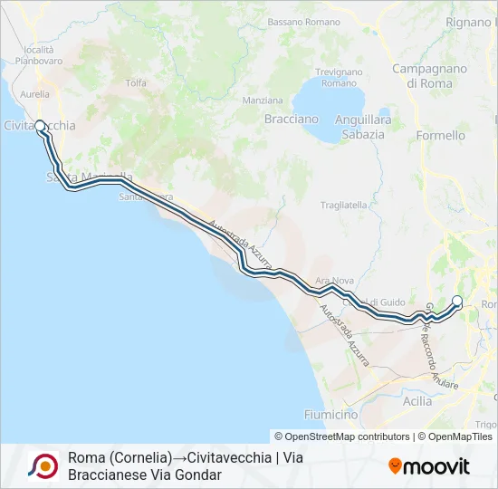 COTRAL Bus Line Map