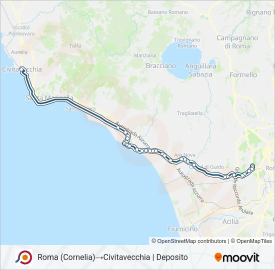 COTRAL Bus Line Map