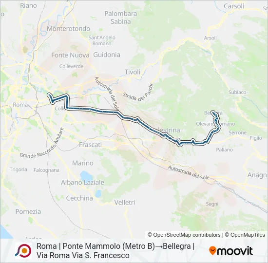 COTRAL Bus Line Map