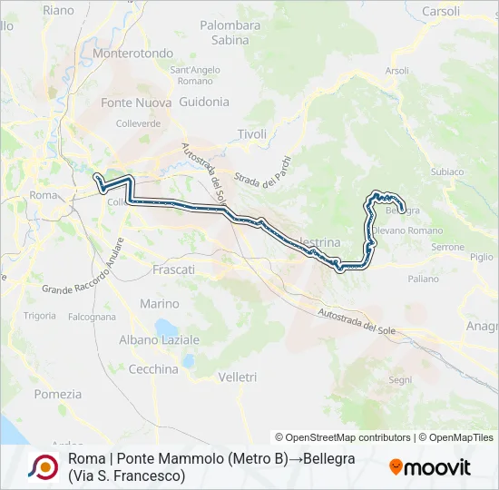 COTRAL Bus Line Map