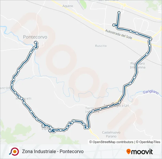 COTRAL Bus Line Map