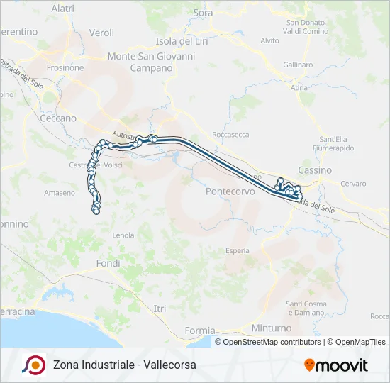 COTRAL Bus Line Map