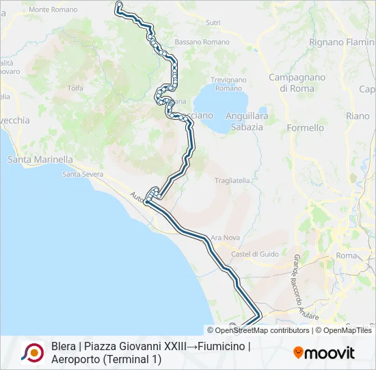COTRAL Bus Line Map