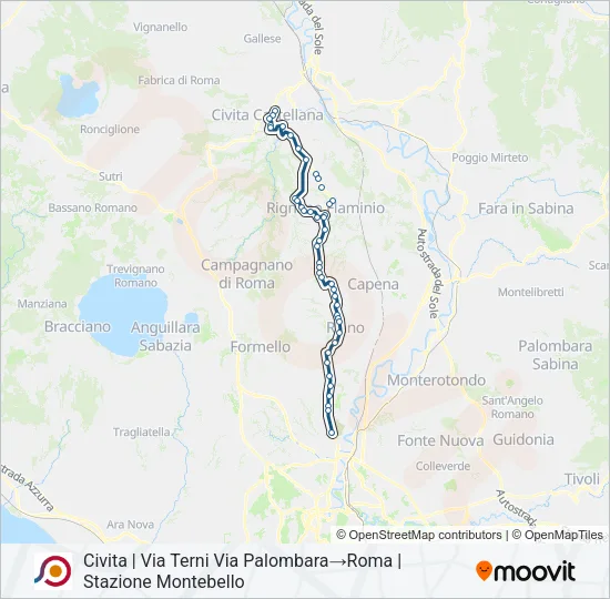 COTRAL Bus Line Map