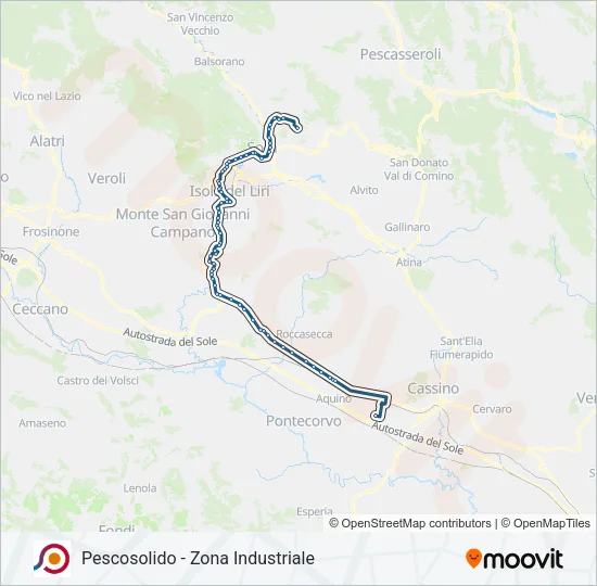 COTRAL Bus Line Map