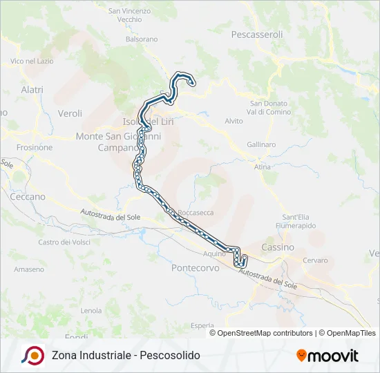 COTRAL Bus Line Map