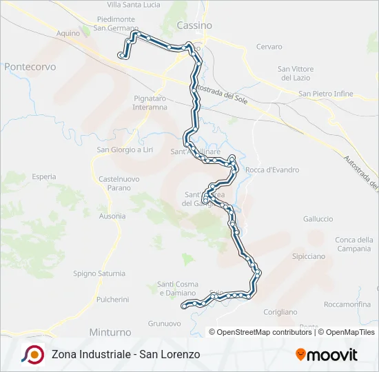 COTRAL Bus Line Map