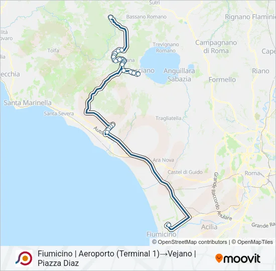 COTRAL Bus Line Map