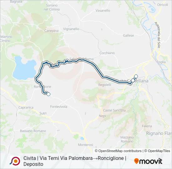 COTRAL Bus Line Map
