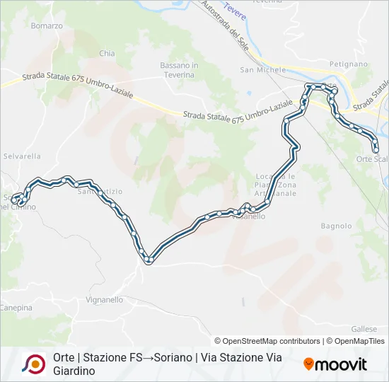 COTRAL Bus Line Map