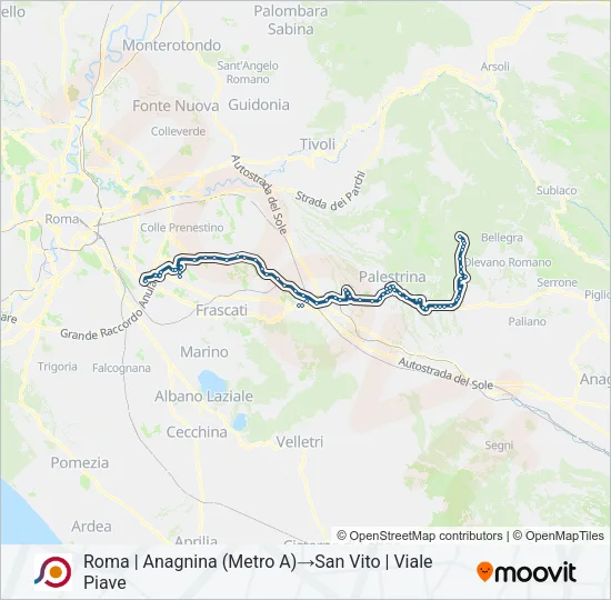 COTRAL Bus Line Map