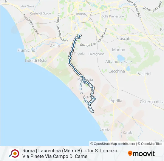 COTRAL Bus Line Map