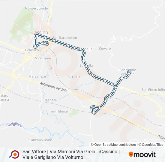 COTRAL Bus Line Map
