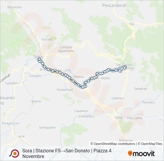 COTRAL Bus Line Map