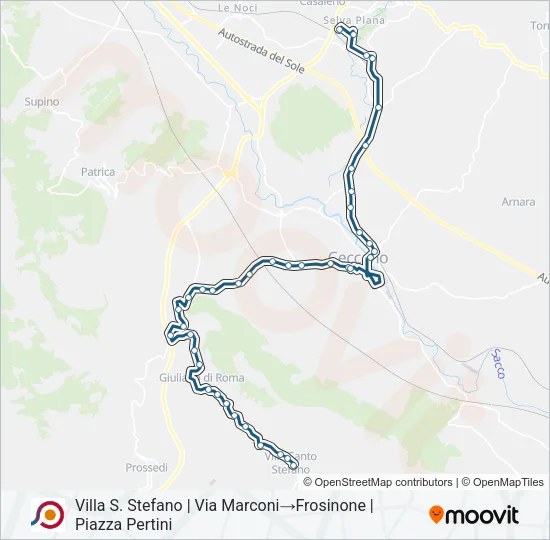 COTRAL Bus Line Map