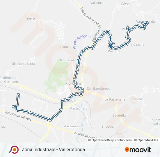 COTRAL Bus Line Map