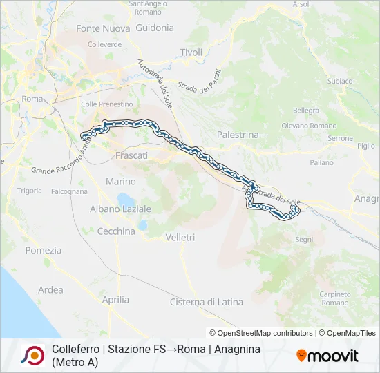 COTRAL Bus Line Map