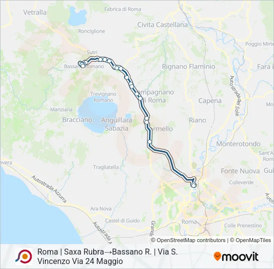 COTRAL Bus Line Map