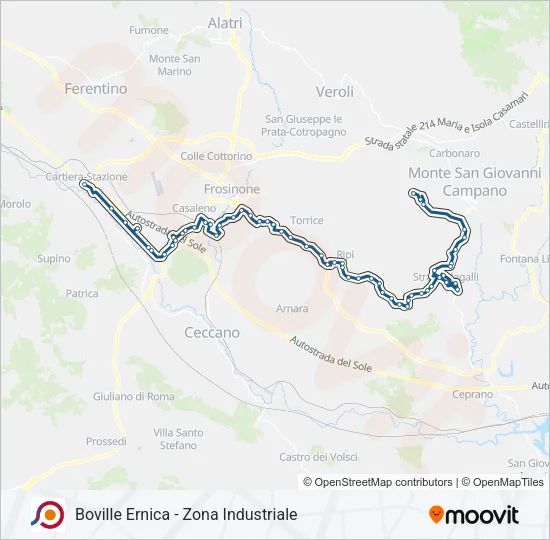 COTRAL Bus Line Map