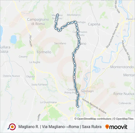 COTRAL Bus Line Map