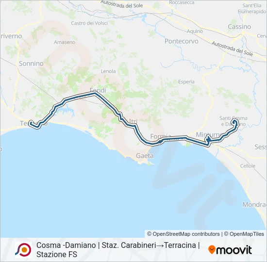 COTRAL Bus Line Map