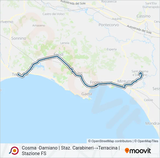 COTRAL Bus Line Map