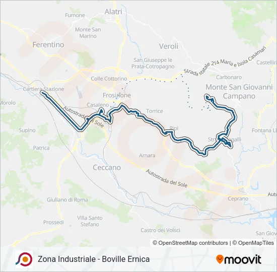 COTRAL Bus Line Map