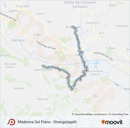 COTRAL Bus Line Map