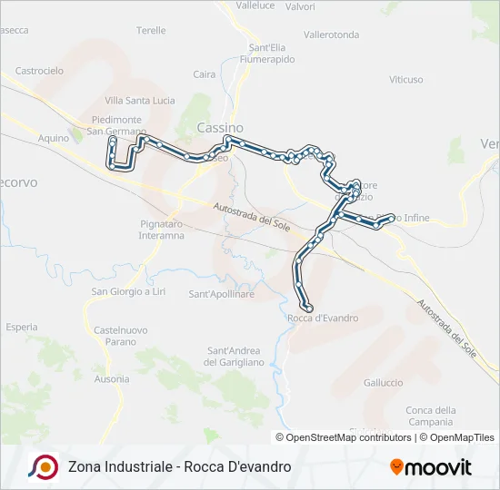 COTRAL Bus Line Map