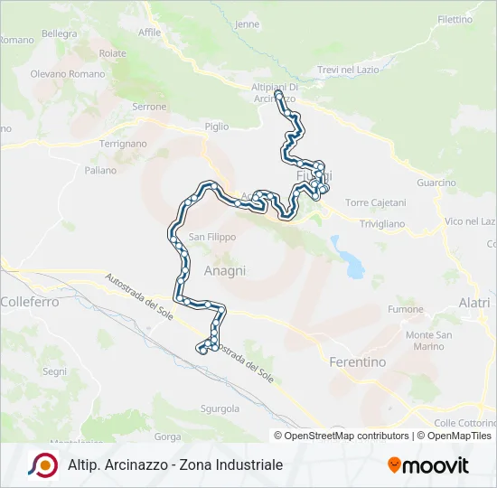 COTRAL Bus Line Map