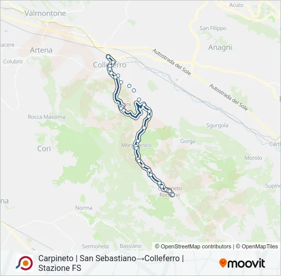 COTRAL Bus Line Map