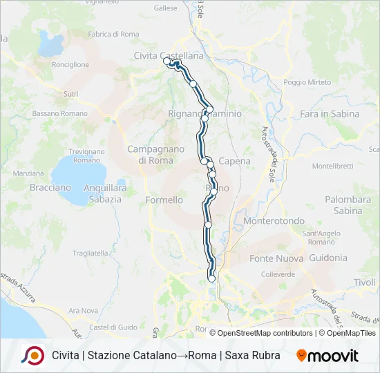 COTRAL Bus Line Map