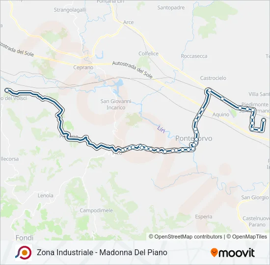 COTRAL Bus Line Map