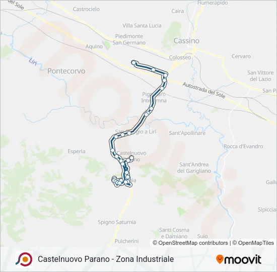 COTRAL Bus Line Map