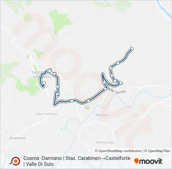 COTRAL Bus Line Map