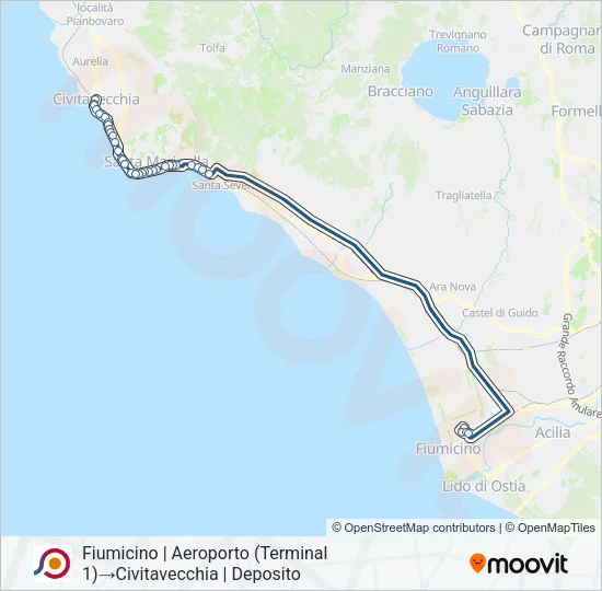 COTRAL Bus Line Map