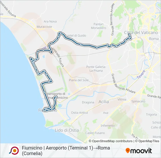 COTRAL Bus Line Map