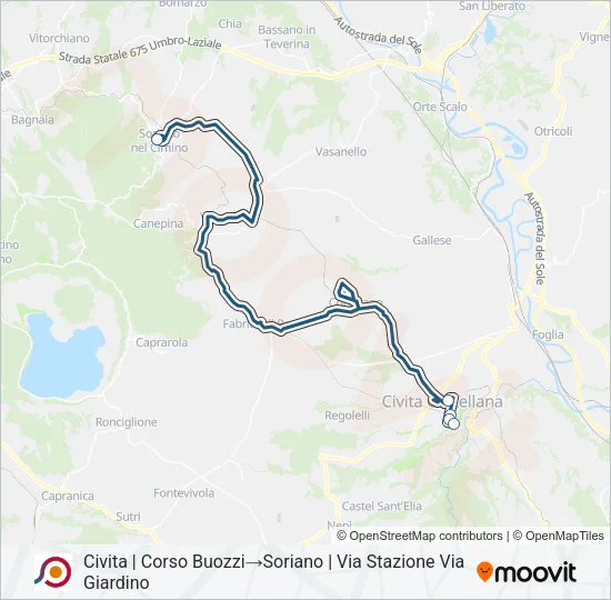 COTRAL Bus Line Map