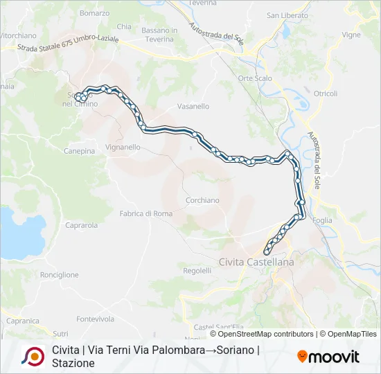 COTRAL Bus Line Map
