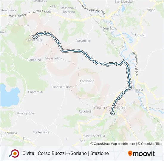 COTRAL Bus Line Map