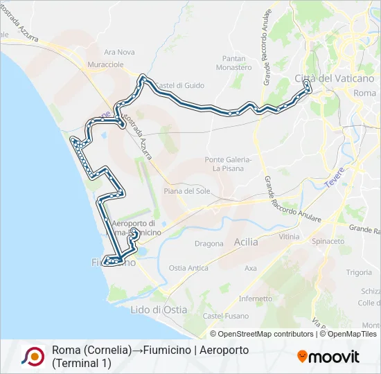 COTRAL Bus Line Map